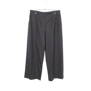 HERMES Pants Trousers #38 pt900 wool Gray Used Women