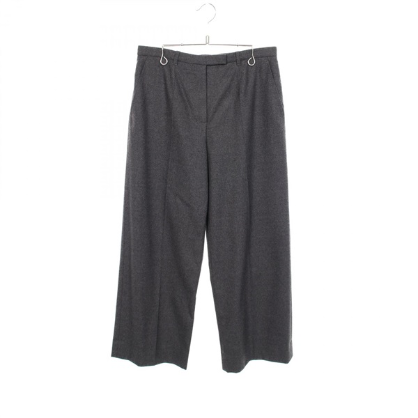 HERMES Pants Trousers #38 pt900 wool Gray Used Women