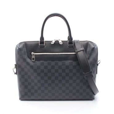 LOUIS VUITTON Porte Document business crossbody shoulder bag M48260 canvas Black