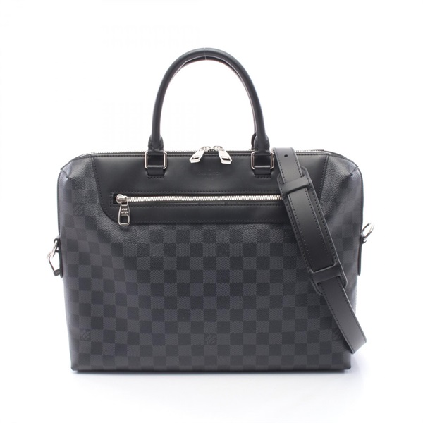 LOUIS VUITTON Porte Document business crossbody shoulder bag M48260 canvas Black