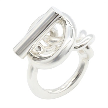 HERMES Croisette GM Ring Silver925 Used Women US size 5.75 #53