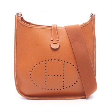 HERMES Evelyne 1 PM Shoulder Bag I Epsom leather Gold Used Women SHW