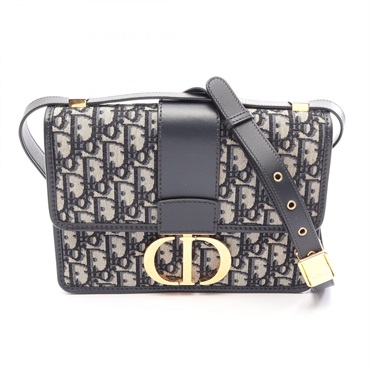 Christian Dior 30 MONTAIGNE Oblique Shoulder crossbody Bag M9203UMOS canvas navy