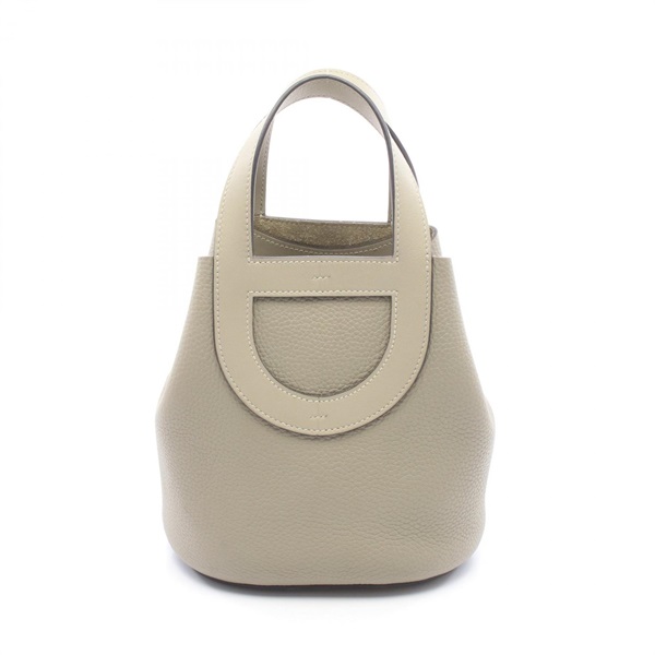 HERMES In The Loop 18 Tote Handbag Clemence Swift leather Green Sauge GHW Used U