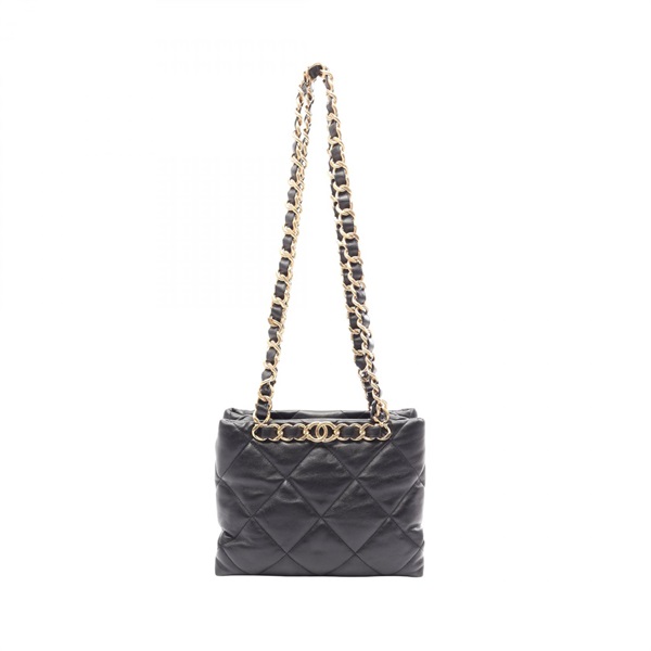 CHANEL Matelasse Small Shopping Tote chain shoulder hand Bag AS3502 Lambskin GHW