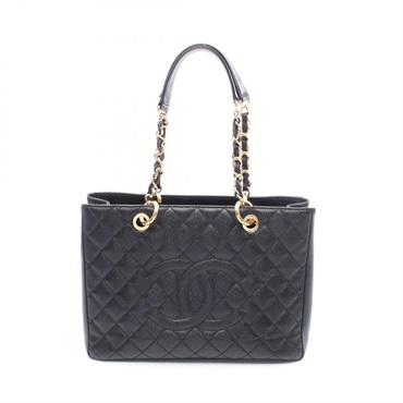 CHANEL Matelasse Grand Shopping GST Chain Shoulder Tote Bag A50995 leather Used