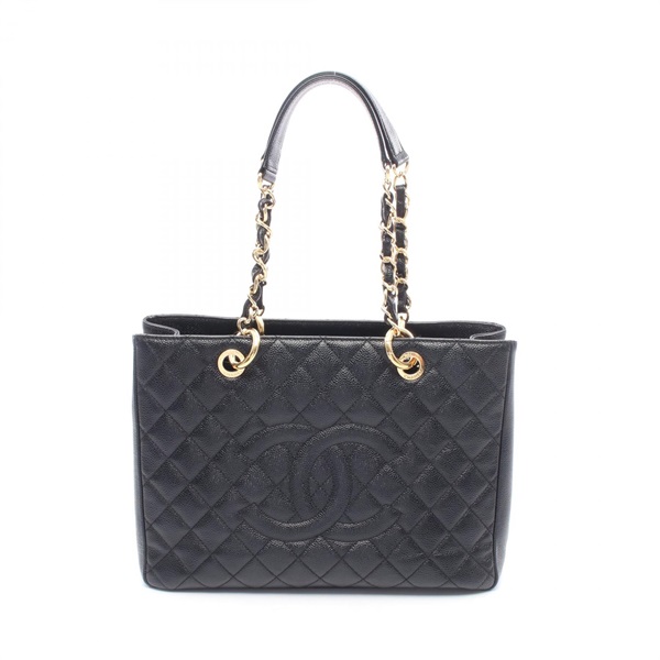 CHANEL Matelasse Grand Shopping GST Chain Shoulder Tote Bag A50995 leather Used