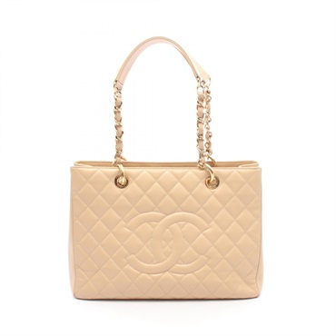 CHANEL Matelasse Grand Shopping GST Chain Shoulder Tote Bag A50995 leather Used
