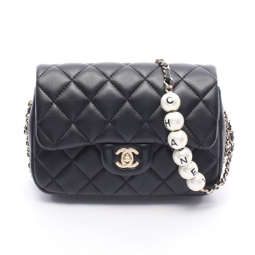 CHANEL Matelasse Small Flap Chain Shoulder Crossbody Bag AS1436 leather GHW Used