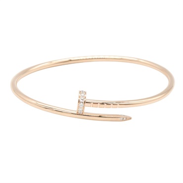 CARTIER Juste un Clou SM Diamond Bracelet B6066115 18KRG Pink Rose Gold Women
