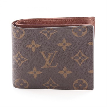 LOUIS VUITTON Portefeuille Marco NM wallet M62288 Monogram canvas Brown Used LV