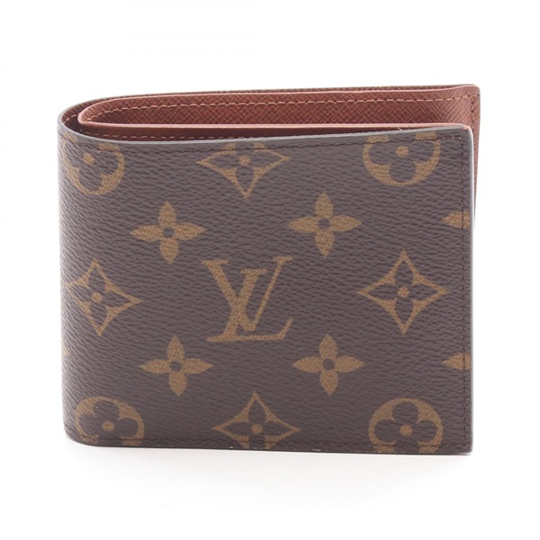 LOUIS VUITTON Portefeuille Marco NM wallet M62288 Monogram canvas Brown Used LV