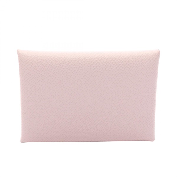 HERMES Calvi duo coin purse wallet B Epsom leather mauve pale Used Women SHW