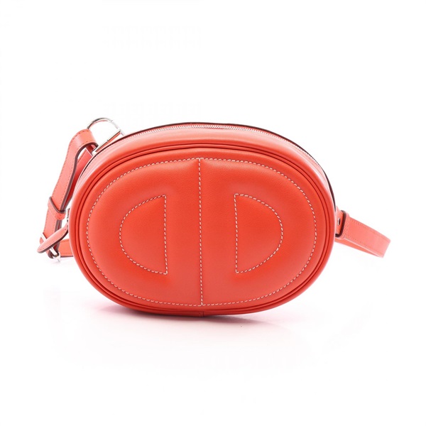 HERMES In the Loop Belt Verso Waist Crossbody Bag Swift leather Red SHW Used Z