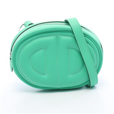 HERMES In the Loop Belt Crossbody Bag Swift leather Green Vert Comic SHW Used B