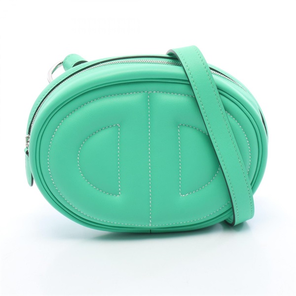 HERMES In the Loop Belt Crossbody Bag Swift leather Green Vert Comic SHW Used B