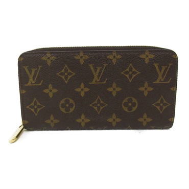 LOUIS VUITTON Zippy wallet around long purse M60017 Monogram canvas Brown Used