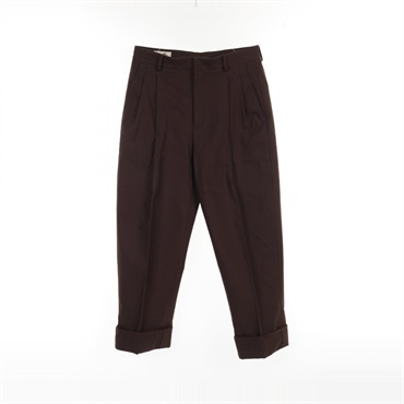 HERMES Trousers Pants #40 265320H738 cotton Brown Used