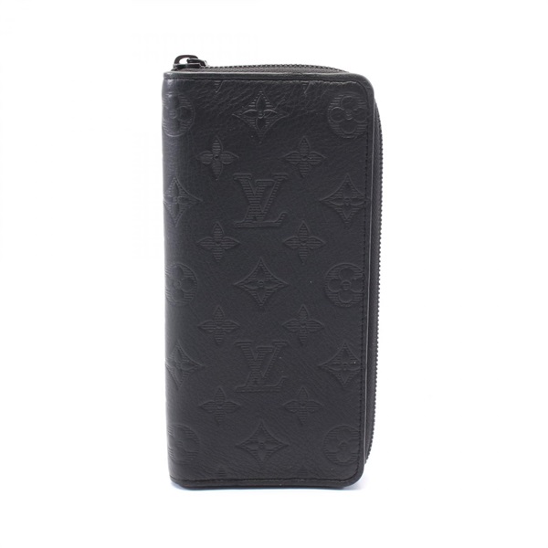 LOUIS VUITTON Zippy Wallet Vertical wallet M62902 Monogram Shadow Black Used LV