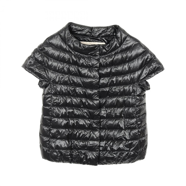 Herno Short Sleeve Down jacket Nylon Black #44 Used Women