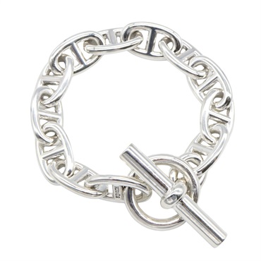 HERMES Chaine d'Ancre TGM 12 frames Bracelet Silver925 Used unisex