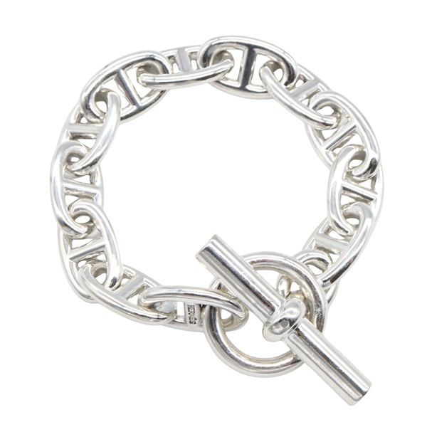 HERMES Chaine d'Ancre TGM 12 frames Bracelet Silver925 Used unisex