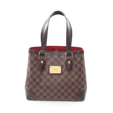 LOUIS VUITTON Hampstead PM Tote Bag N51205 Damier canvas Brown Ebene Used Women