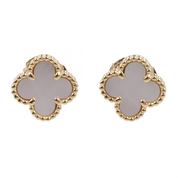 Van Cleef & Arpels Sweet Alhambra Pierced earrings Mother of pearl 18KYG Women