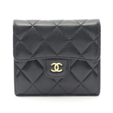 CHANEL Classic small flap wallet Tri-fold compact purse AP0231 Calfskin GHW COCO