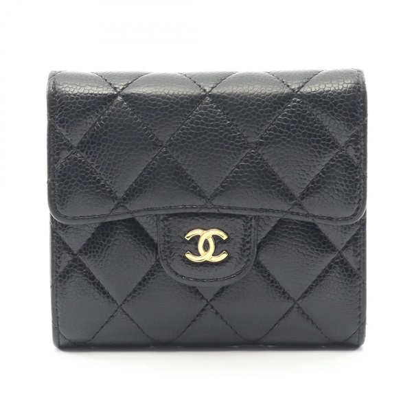CHANEL Classic small flap wallet Tri-fold compact purse AP0231 Calfskin GHW COCO
