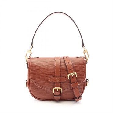 LOUIS VUITTON Saumur BB Shoulder Handbag M23470 Epi leather Brown Used Women LV