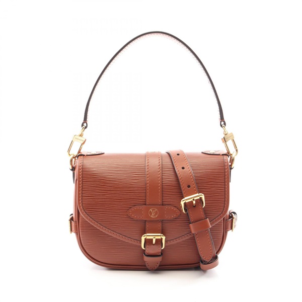 LOUIS VUITTON Saumur BB Shoulder Handbag M23470 Epi leather Brown Used Women LV