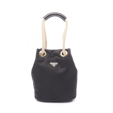 PRADA Re-Nylon Mariner Small Bucket Shoulder Bag 1BE082 Nylon Black Used Women