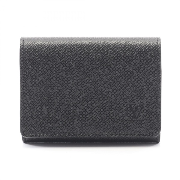 LOUIS VUITTON Enveloppe carte de Visite NM Card Case M64595 Taiga Noir used LV