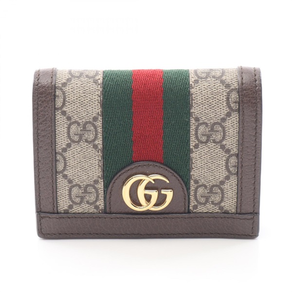 GUCCI Ophidia GG Supreme Bi-fold wallet purse 523155 leather Used Women
