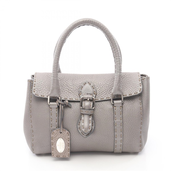FENDI Selleria Mini Linda Shoulder Hand bag 8BR486 leather Beige Used Women