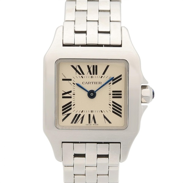 CARTIER Santos De Moiselle SM Wrist Watch W2506425 Quartz SS Used Women
