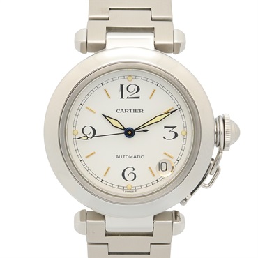 CARTIER Pasha C Wrist Watch W31015M7 Automatic winding SS Used Women