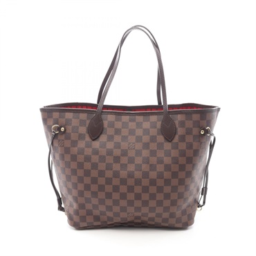 LOUIS VUITTON Neverfull MM Shoulder Tote Bag N51105 Damier canvas Ebene Used LV