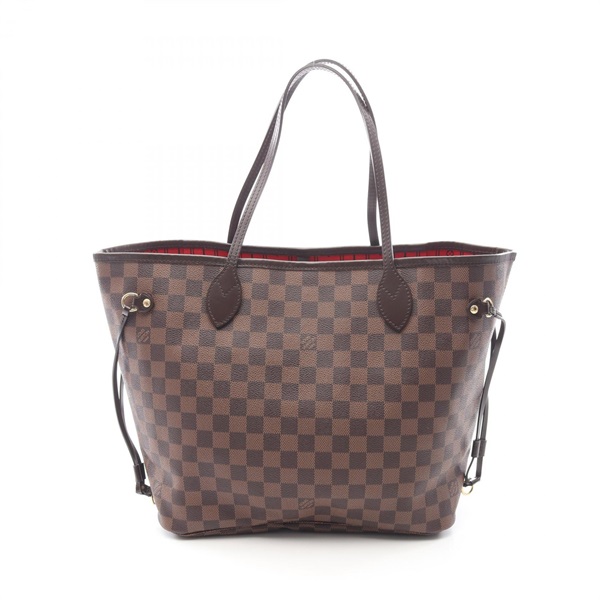 LOUIS VUITTON Neverfull MM Shoulder Tote Bag N51105 Damier canvas Ebene Used LV