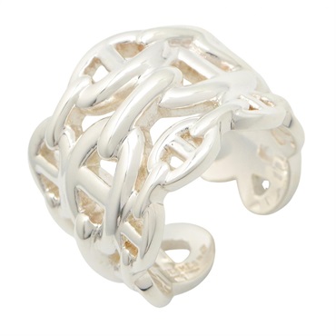 HERMES Chaine dancre Enchainee GM Ring Silver925 Used Unisex US size 7.5 #56