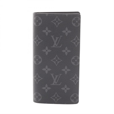 LOUIS VUITTON Portefeuille Brazza wallet M61697 Monogram eclipse Black Used mens