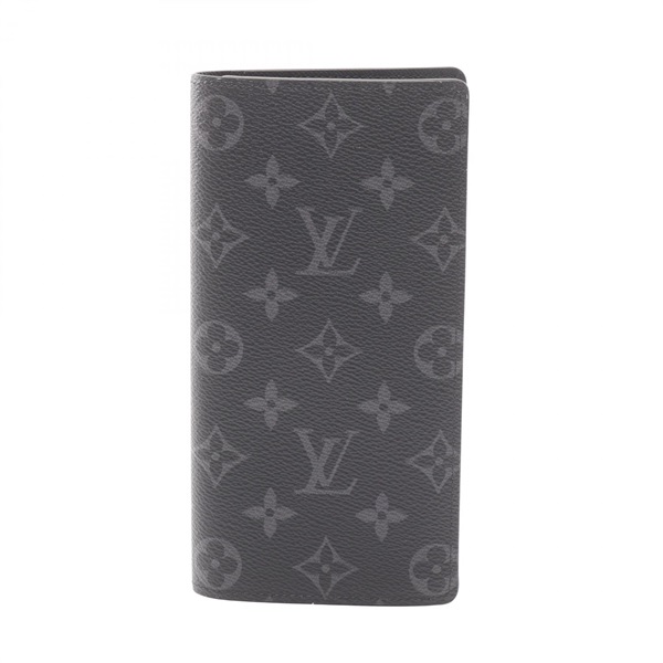 LOUIS VUITTON Portefeuille Brazza wallet M61697 Monogram eclipse Black Used mens