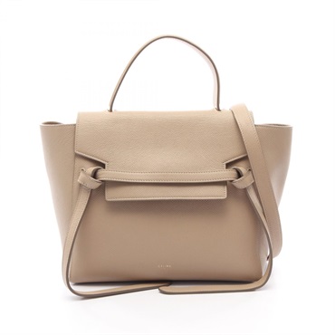 CELINE BELT BAG MICRO Shoulder Crossbody Handbag 189153 leather Beige Used Women