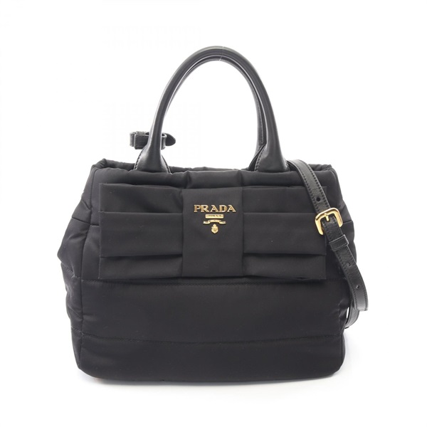 PRADA TESSUTO BOMBER Ribbon Crossbody Shoulder Handbag 1BG005 Nylon leather Used