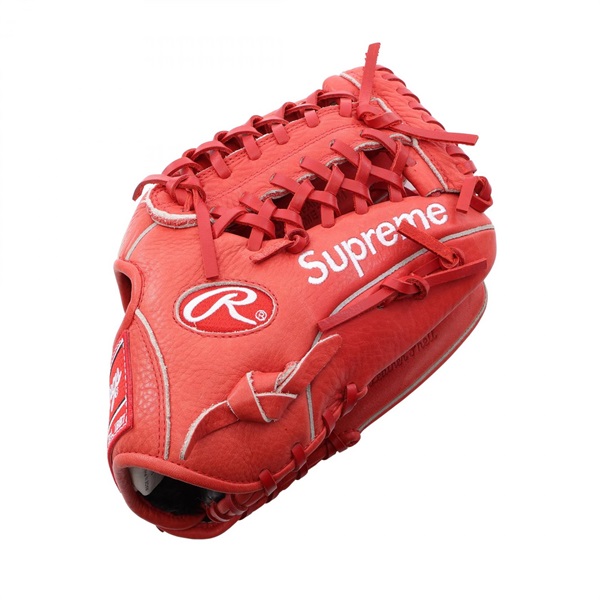 Supreme Rawlings 12ss Baseball Glove Left Hand leather Red Used mens