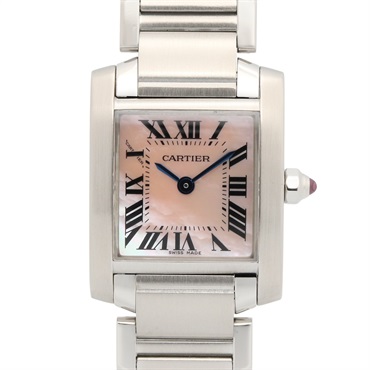 CARTIER Tank francaise SM Wrist Watch W51028Q3 Quartz Stainless Steel Used Women