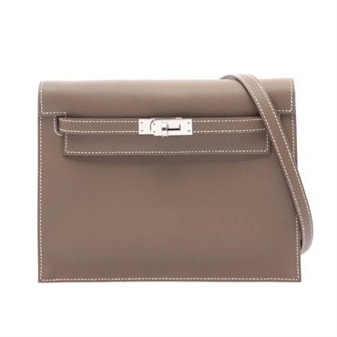 HERMES Kelly dance 2 Shoulder crossbody Bag G Evercolor Etoupe Grey SHW
