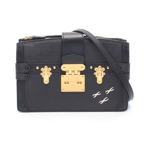 LOUIS VUITTON Trunk Clutch Shoulder Bag M53052 Epi leather  Black Used Women LV