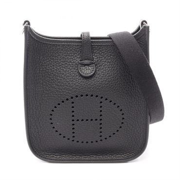 HERMES Evelyne Amazon TPM Shoulder Bag Clemence leather Black Preowned SHW G